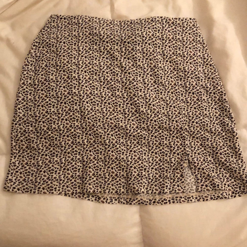 BRAND NEW leopard print mini skirt